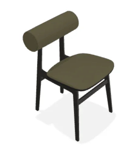 Scaun Totem din stejar cu tapiterie sezut si spatar din tesatura Moss - Norr11 - PARIS14A.RO