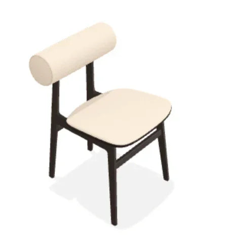 Scaun Totem din stejar cu tapiterie sezut si spatar din tesatura Steelcut Trio - Norr11 - PARIS14A.RO