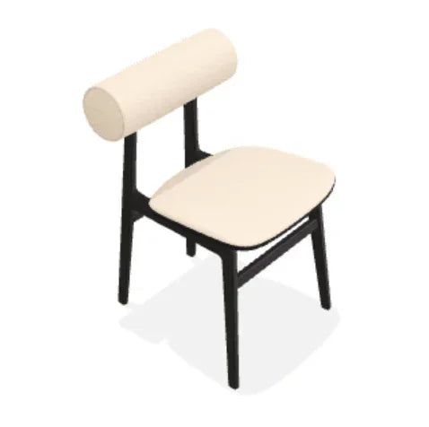 Scaun Totem din stejar cu tapiterie sezut si spatar din tesatura Steelcut Trio - Norr11 - PARIS14A.RO