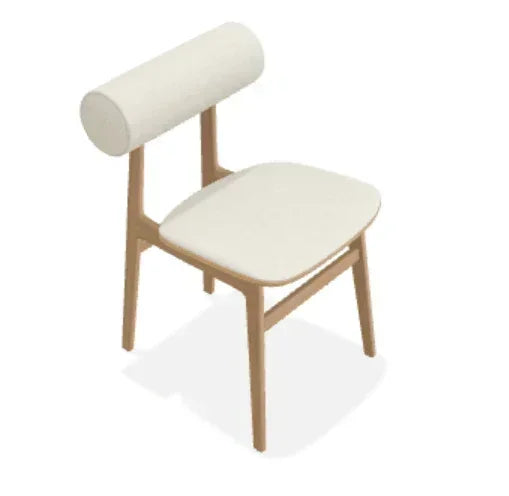Scaun Totem din stejar cu tapiterie sezut si spatar din tesatura Step Melange - Norr11 - PARIS14A.RO