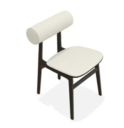 Scaun Totem din stejar cu tapiterie sezut si spatar din tesatura Step Melange - Norr11 - PARIS14A.RO