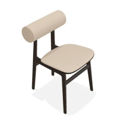 Scaun Totem din stejar cu tapiterie sezut si spatar din tesatura Zero - Norr11 - PARIS14A.RO