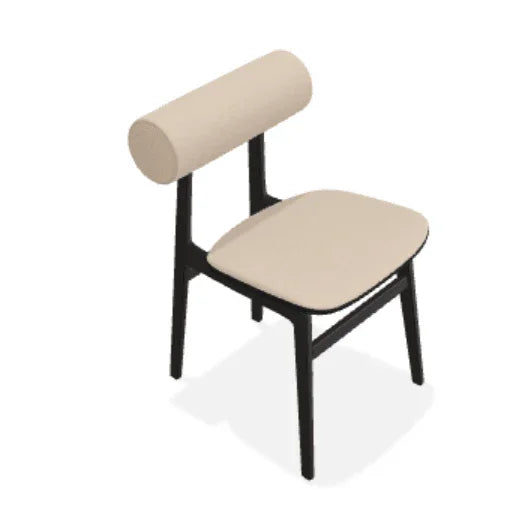 Scaun Totem din stejar cu tapiterie sezut si spatar din tesatura Zero - Norr11 - PARIS14A.RO