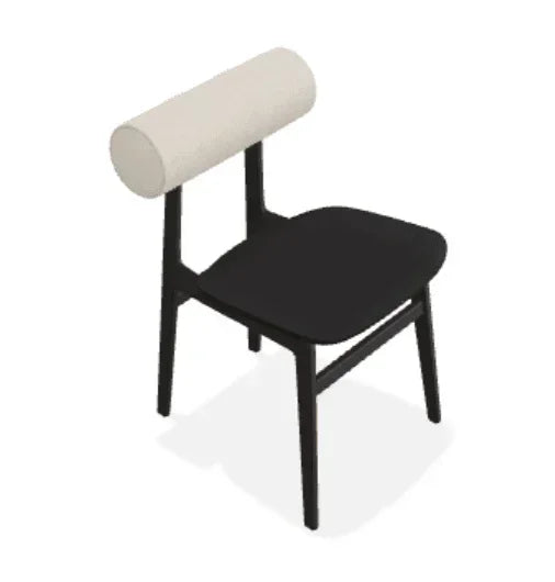 Scaun Totem din stejar cu tapiterie spatar din tesatura Fame - Norr11 - PARIS14A.RO