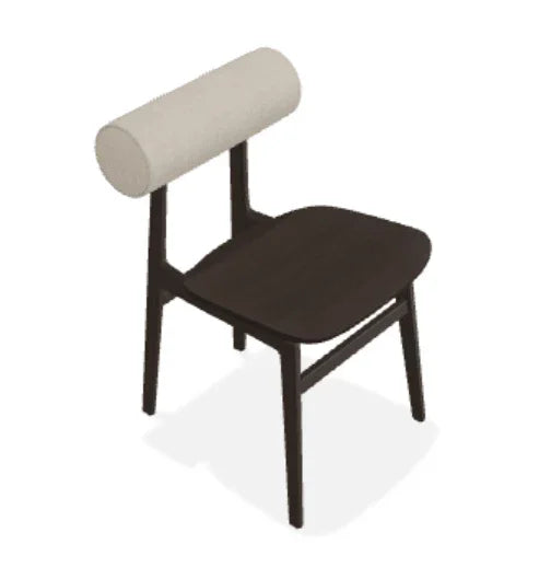 Scaun Totem din stejar cu tapiterie spatar din tesatura Fiord - Norr11 - PARIS14A.RO