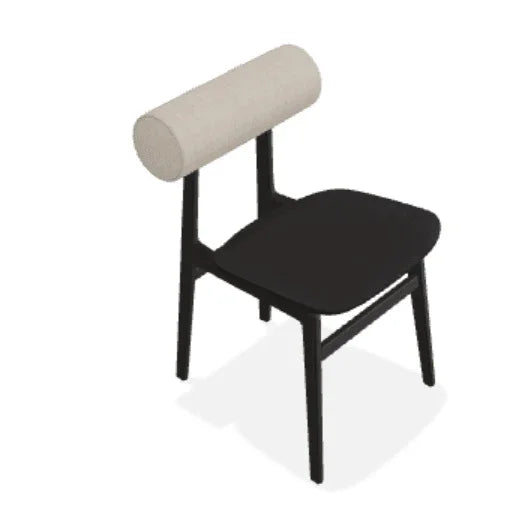 Scaun Totem din stejar cu tapiterie spatar din tesatura Fiord - Norr11 - PARIS14A.RO