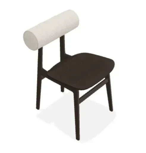 Scaun Totem din stejar cu tapiterie spatar din tesatura Keiga - Norr11 - PARIS14A.RO