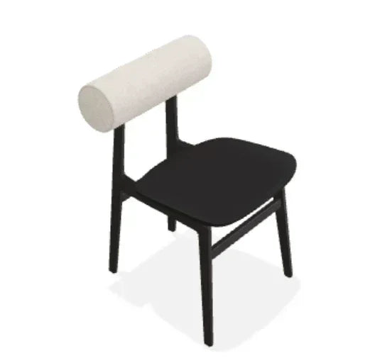 Scaun Totem din stejar cu tapiterie spatar din tesatura Keiga - Norr11 - PARIS14A.RO