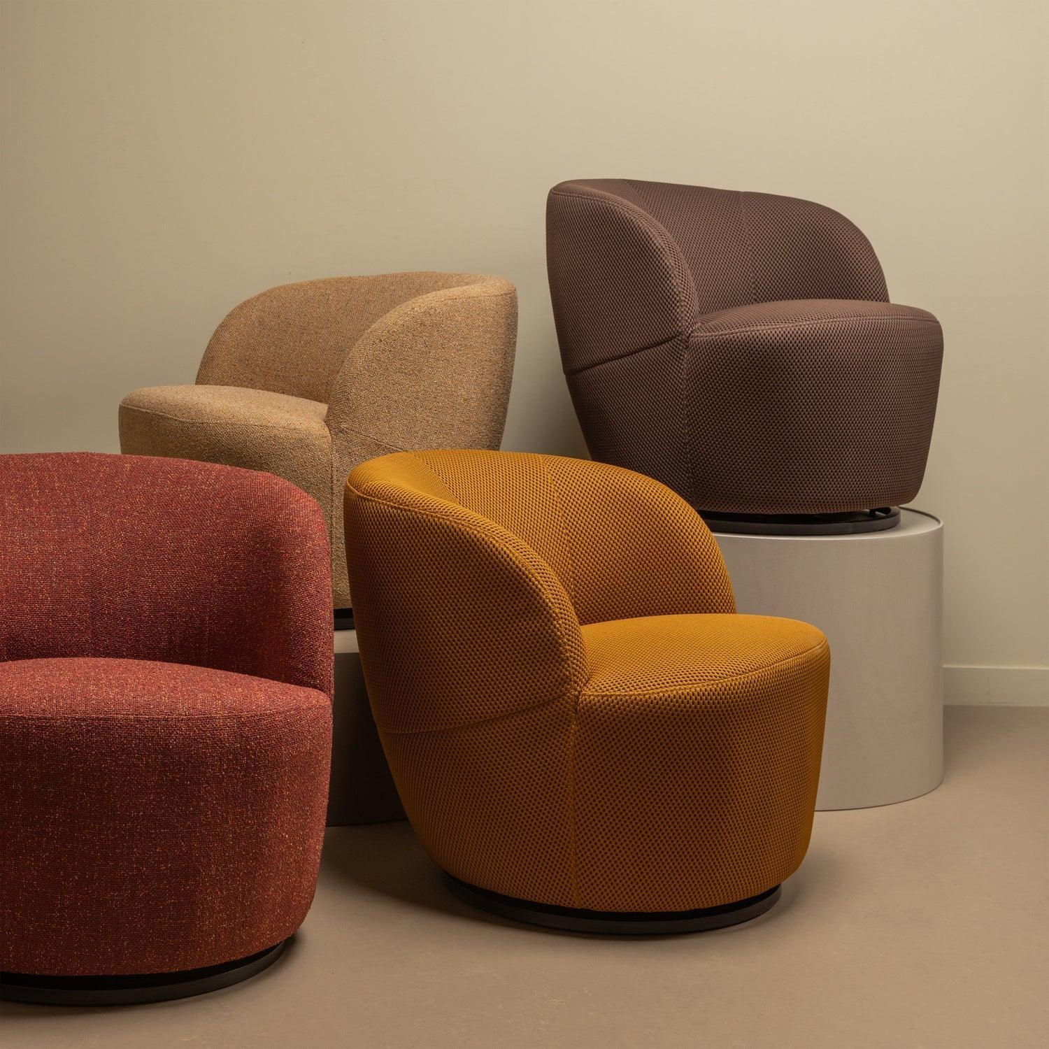 SERRA SWIVEL CHAIR WOVEN FABRIC CURRY MELANGE - PARIS14A.RO