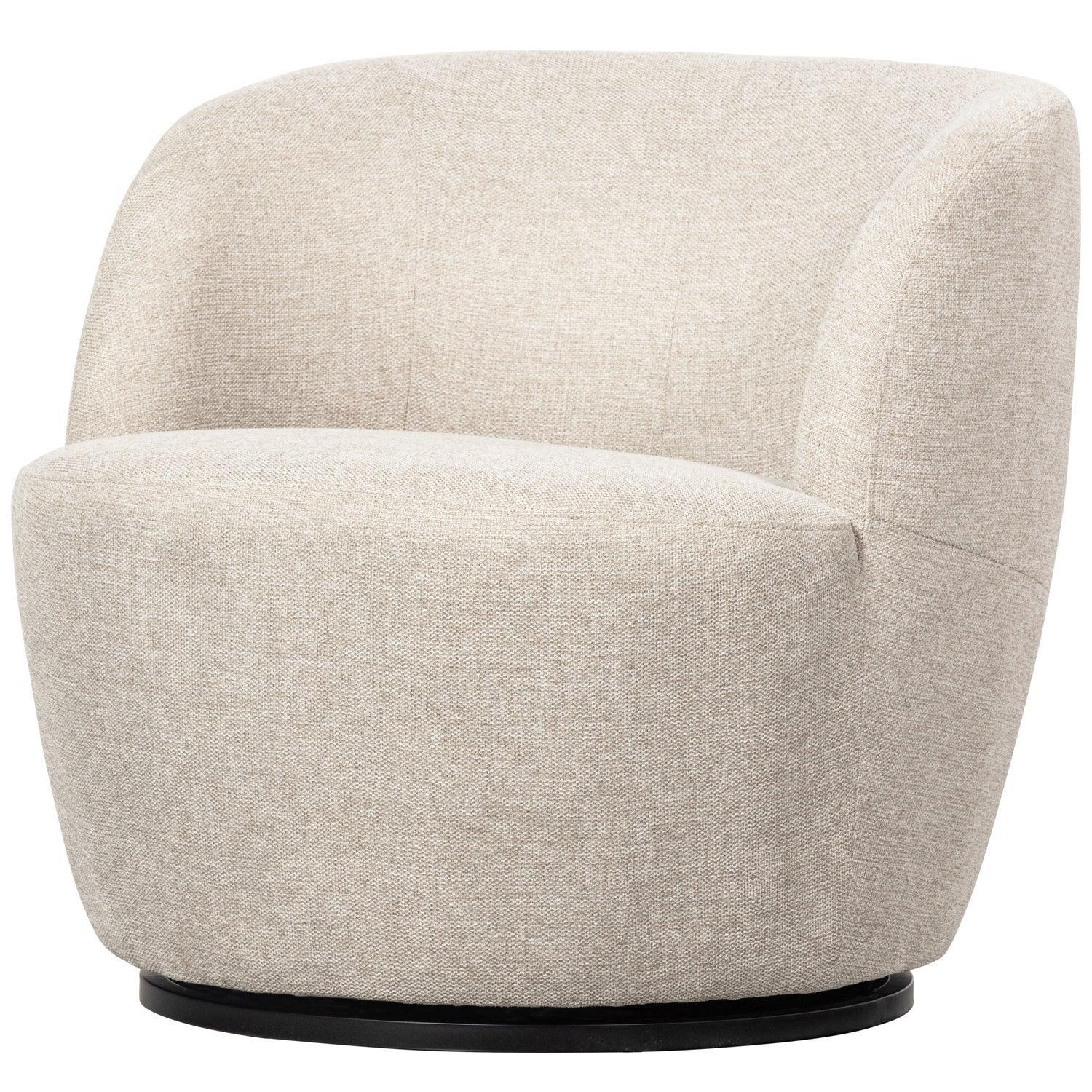 SERRA SWIVEL CHAIR WOVEN FABRIC OFF WHITE - PARIS14A.RO