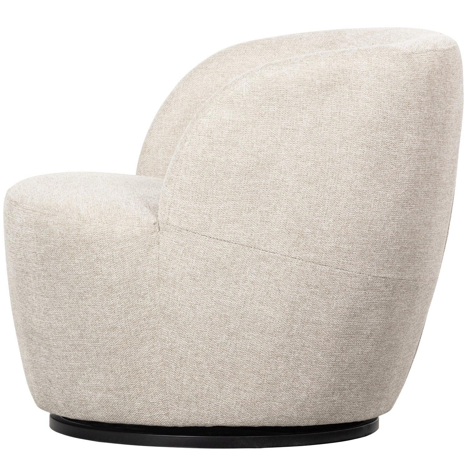 SERRA SWIVEL CHAIR WOVEN FABRIC OFF WHITE - PARIS14A.RO