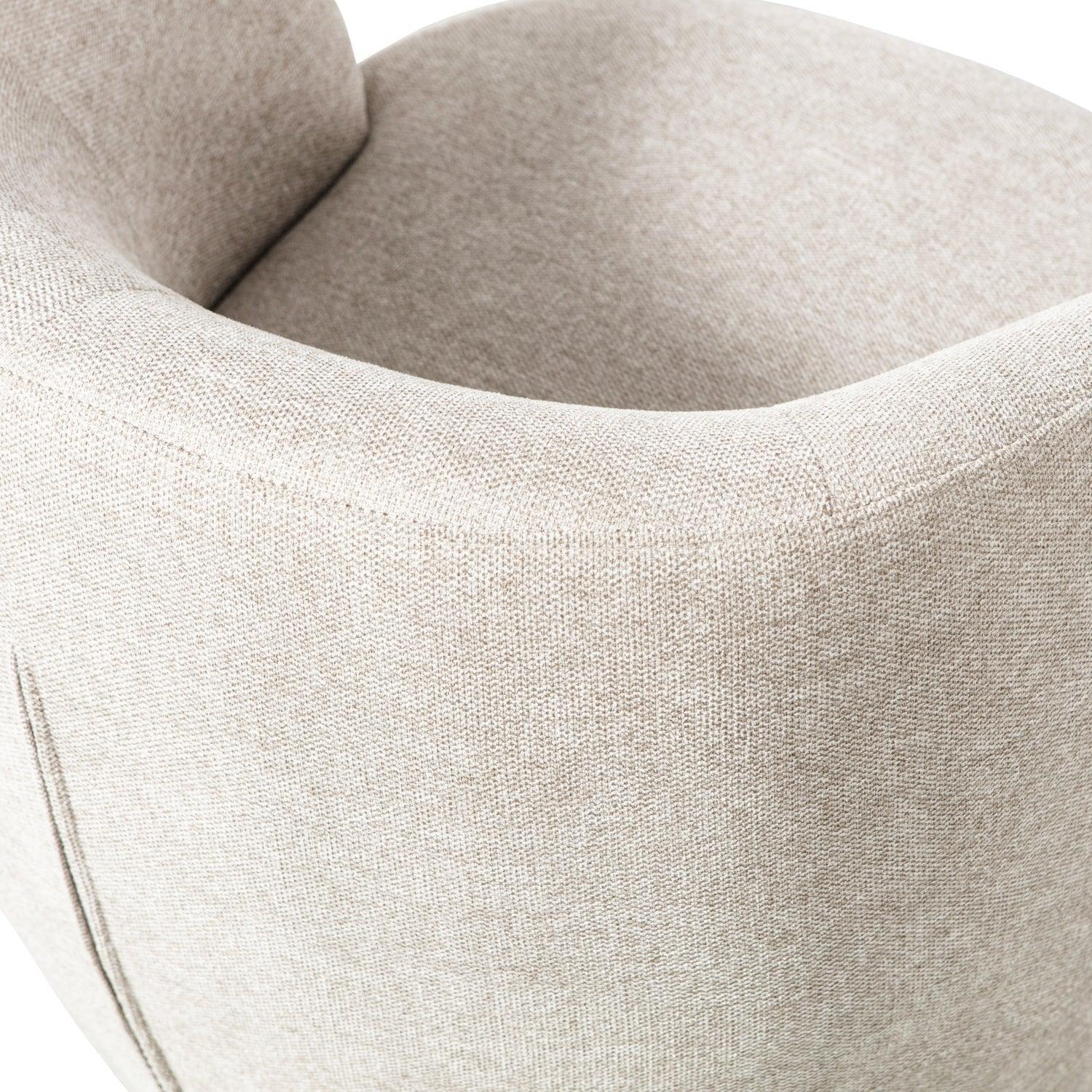 SERRA SWIVEL CHAIR WOVEN FABRIC OFF WHITE - PARIS14A.RO