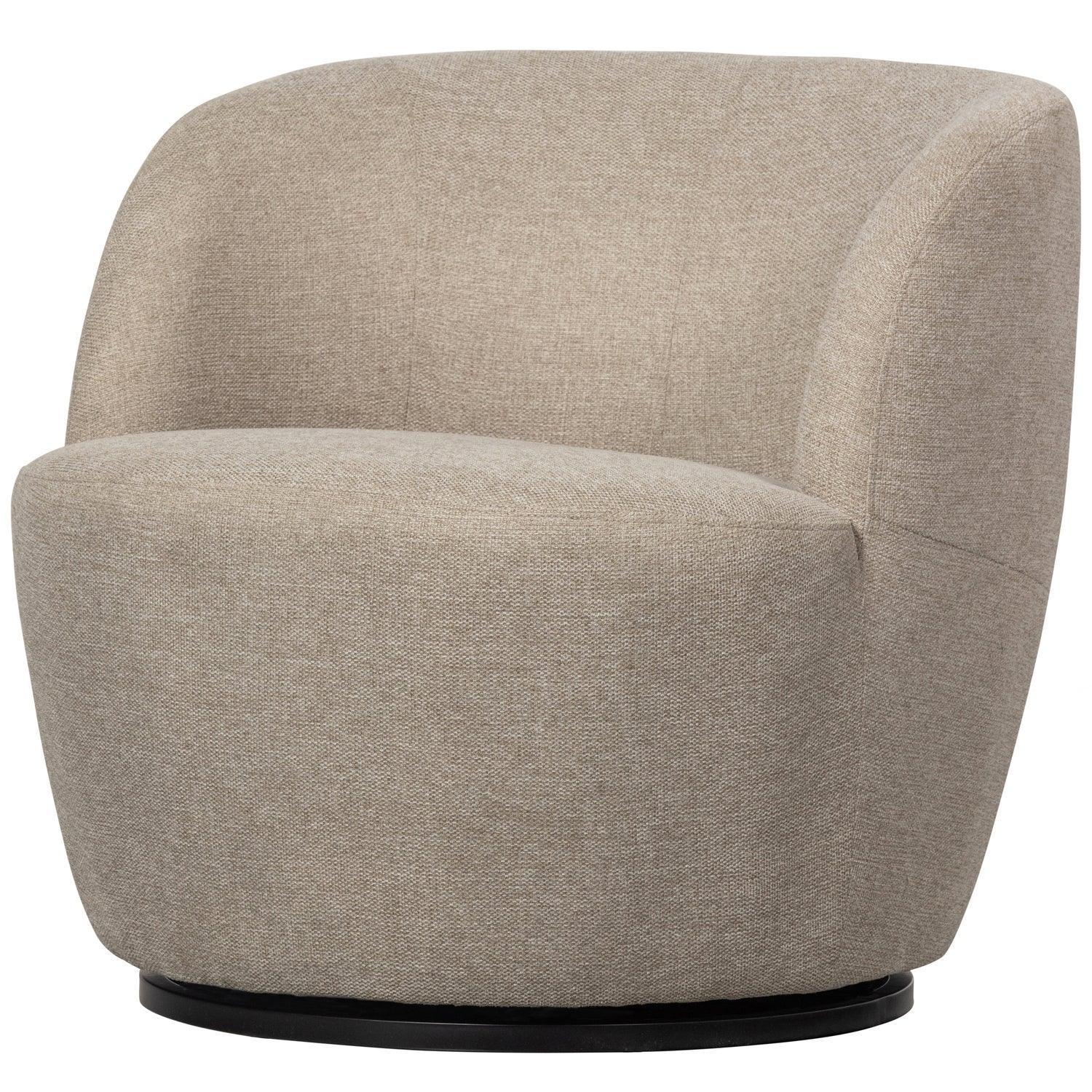 SERRA SWIVEL CHAIR WOVEN FABRIC SAND - PARIS14A.RO