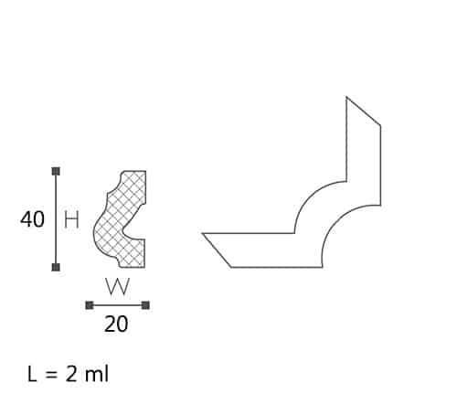 SET COLTAR DECORATIV ACCESORIU NOMASTYL O24 PENTRU BAGHETA O 4 BUC. - PARIS14A.RO