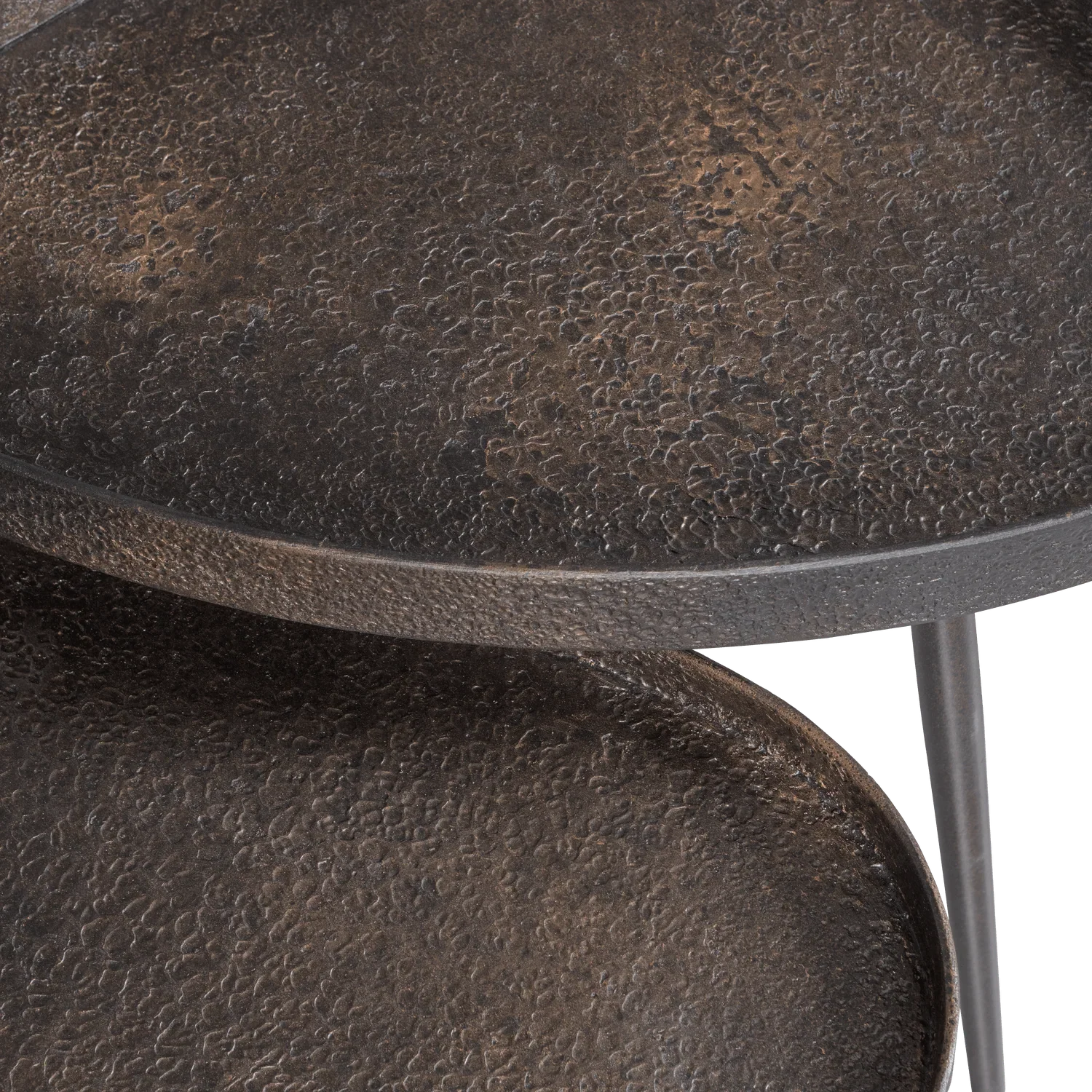 SET OF 2 - CRUDE SIDETABLES ANTIQUE BRONZE - PARIS14A.RO