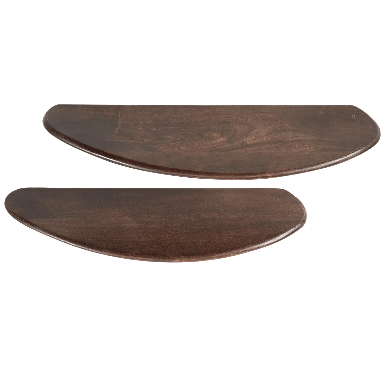 SET OF 2 - LAYER WALL SHELVES MANGO WOOD WALNUT - PARIS14A.RO