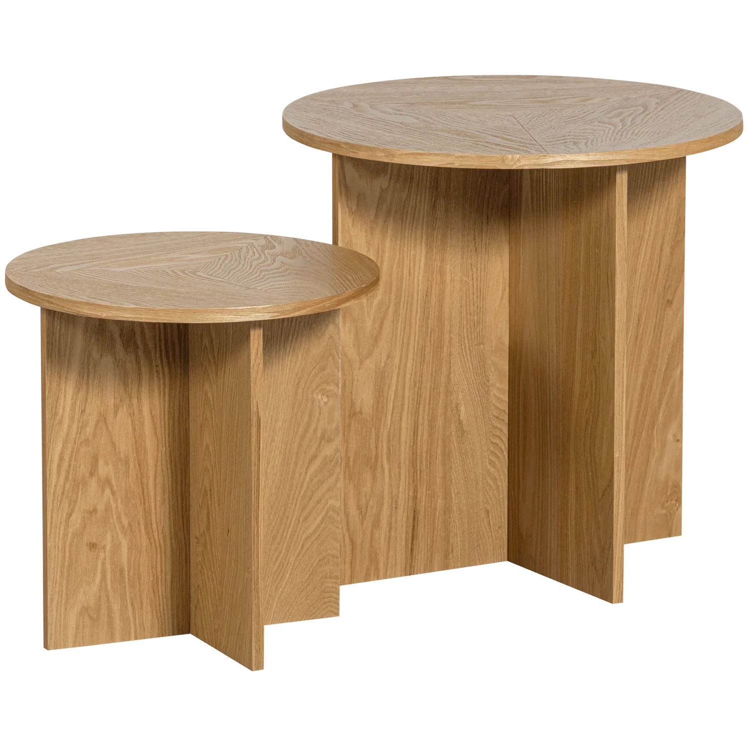 SET OF 2 - LINA SIDETABLE WOOD NATURAL - PARIS14A.RO