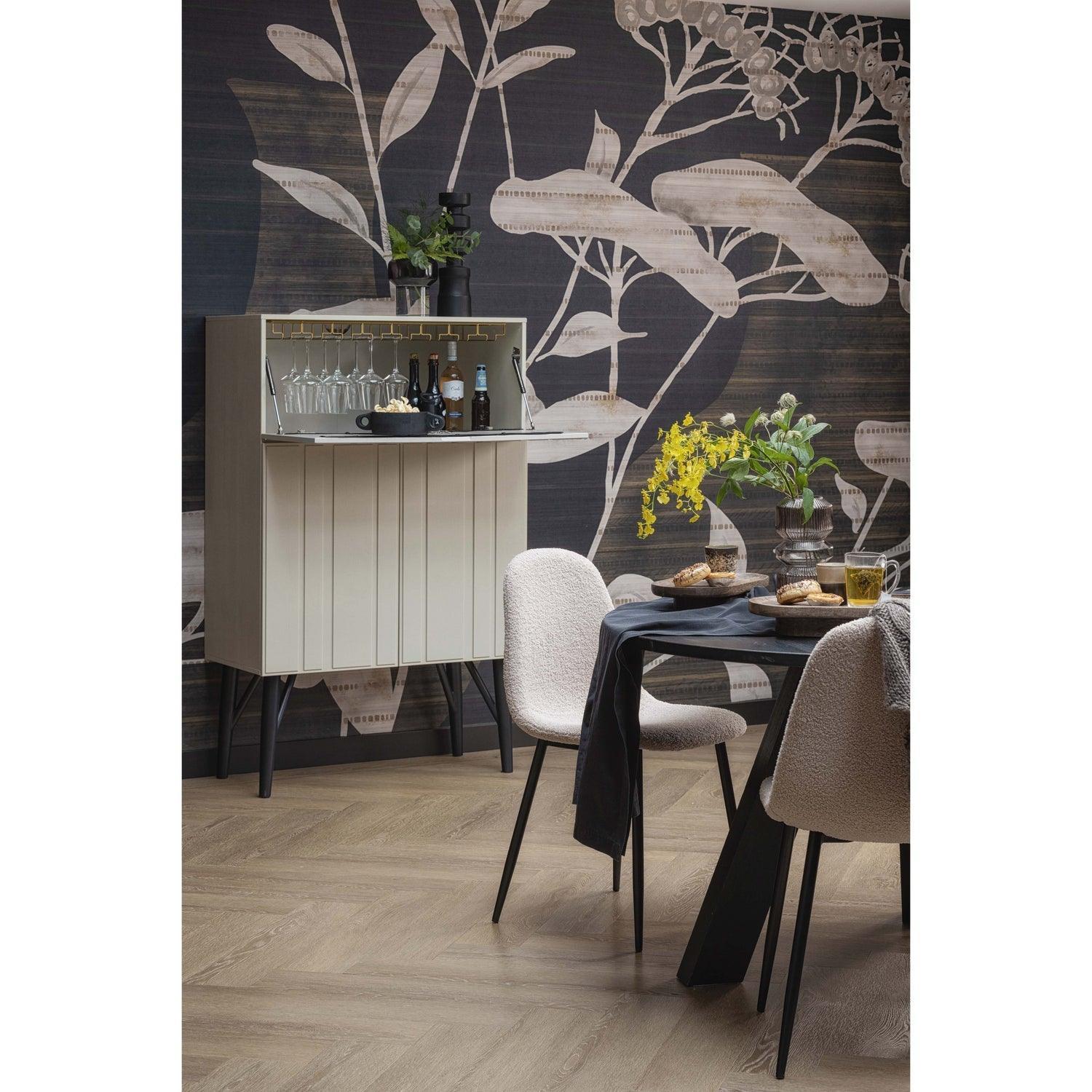 SET OF 2 - MARIJE DINING CHAIR TEDDY TAUPE - PARIS14A.RO