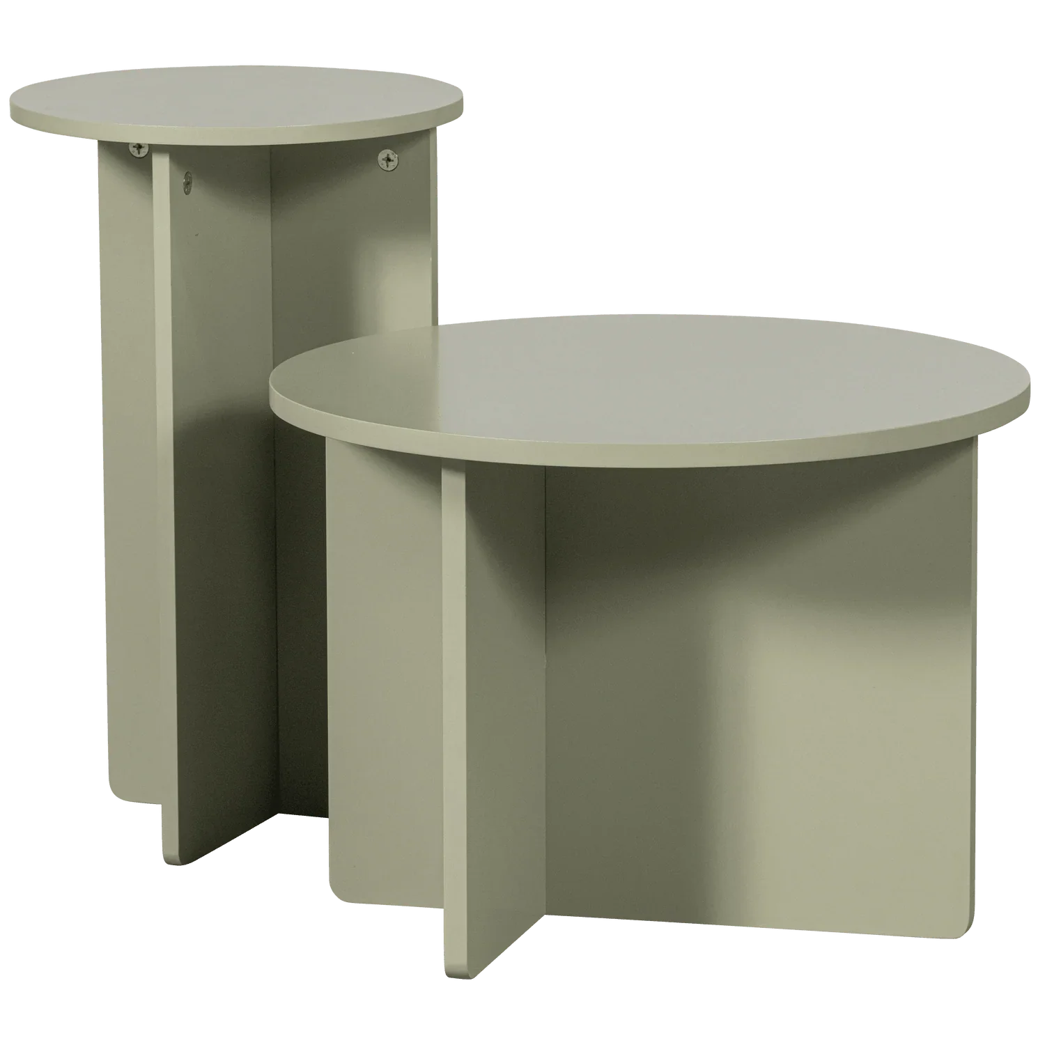 SET OF 2 - RONNY SIDE TABLE GREEN/GREY - PARIS14A.RO