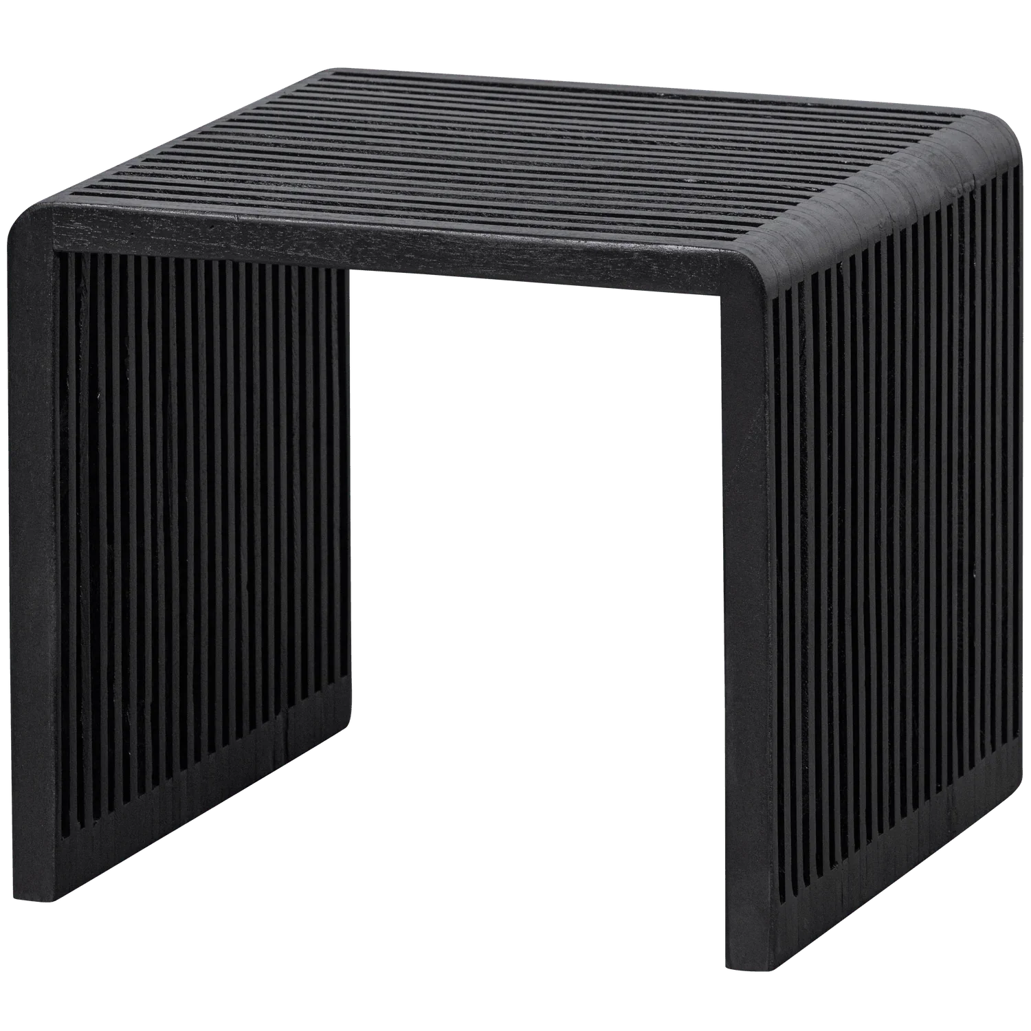 SET OF 2 - WILLA SIDETABLES RECYCLED TEAK BLACK - PARIS14A.RO