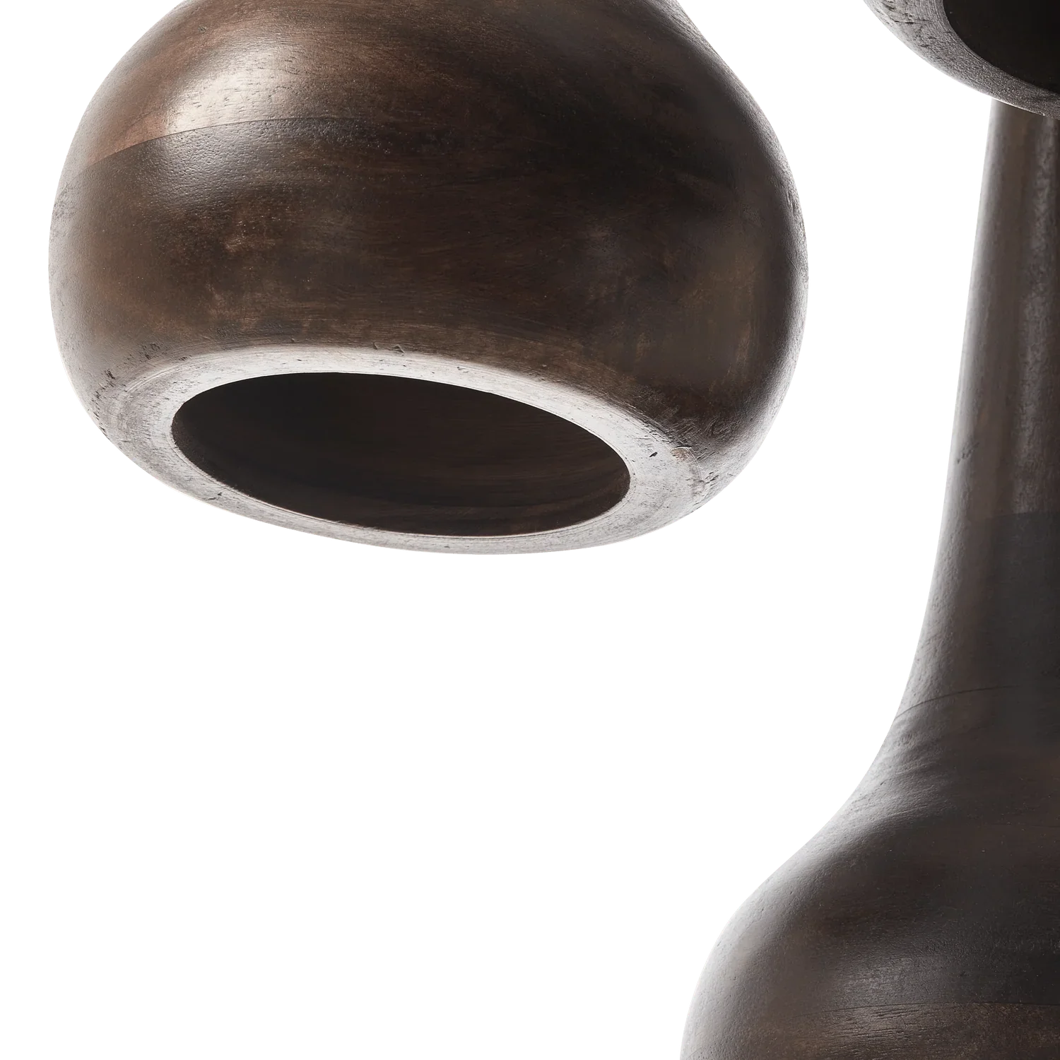 SET OF 3 - TUMBLE HANGING LAMPS WOOD WALNUT - PARIS14A.RO