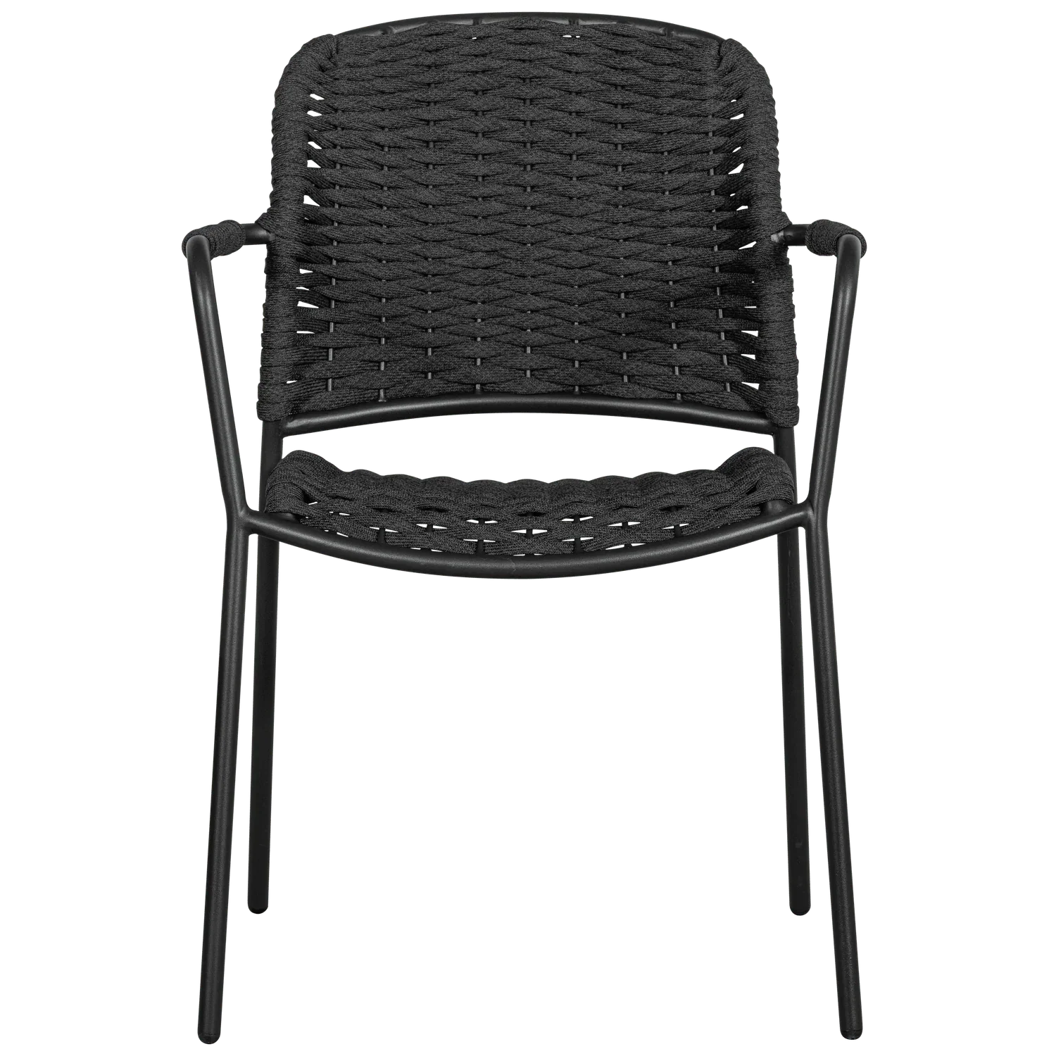 SET V 2 - TAKU GARDEN CHAIR WITH ARMREST TEXTILE BLACK - PARIS14A.RO