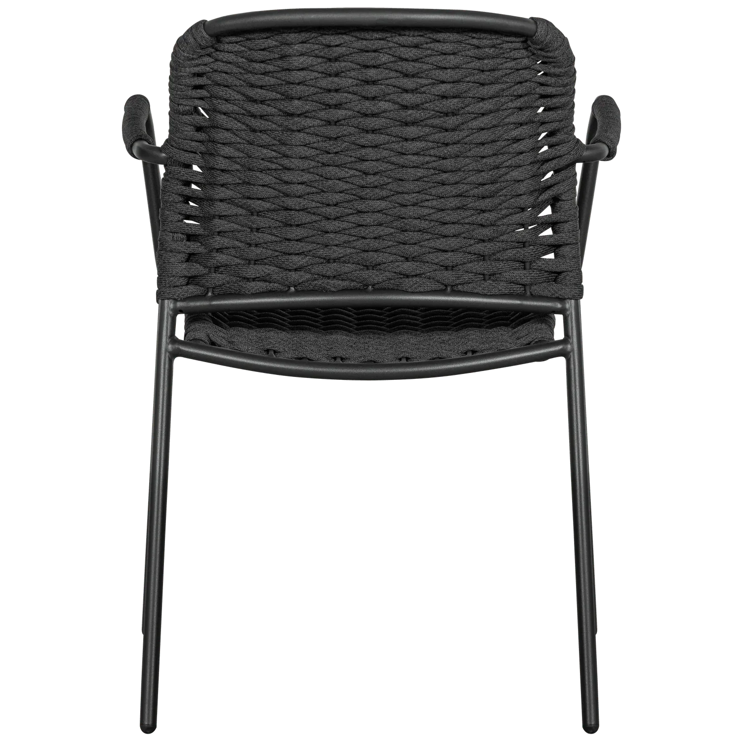 SET V 2 - TAKU GARDEN CHAIR WITH ARMREST TEXTILE BLACK - PARIS14A.RO