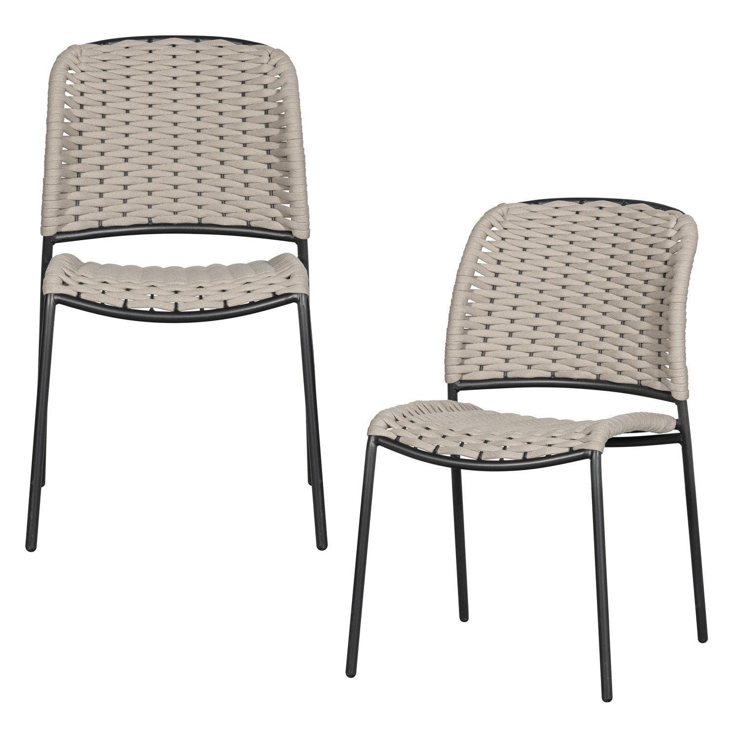 SET V 2 - TAKU GARDEN CHAIR WITHOUT ARMREST POLYESTER SAND - PARIS14A.RO