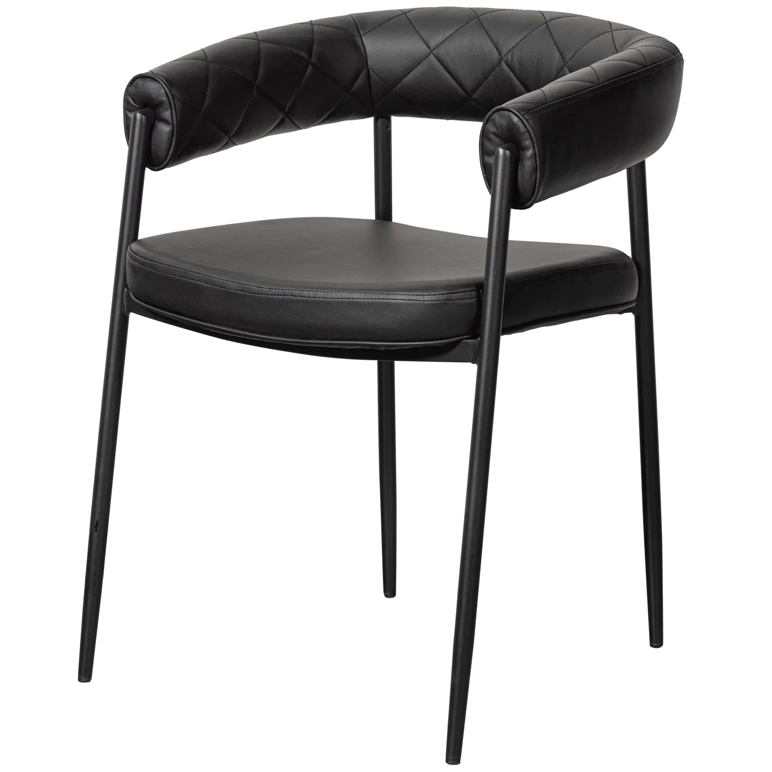 SEV DINING CHAIR ARTIFICIAL LEATHER BLACK - PARIS14A.RO
