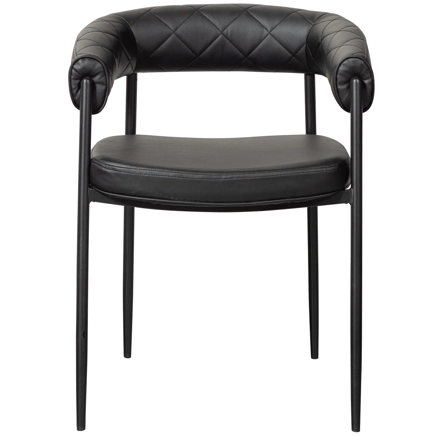 SEV DINING CHAIR ARTIFICIAL LEATHER BLACK - PARIS14A.RO