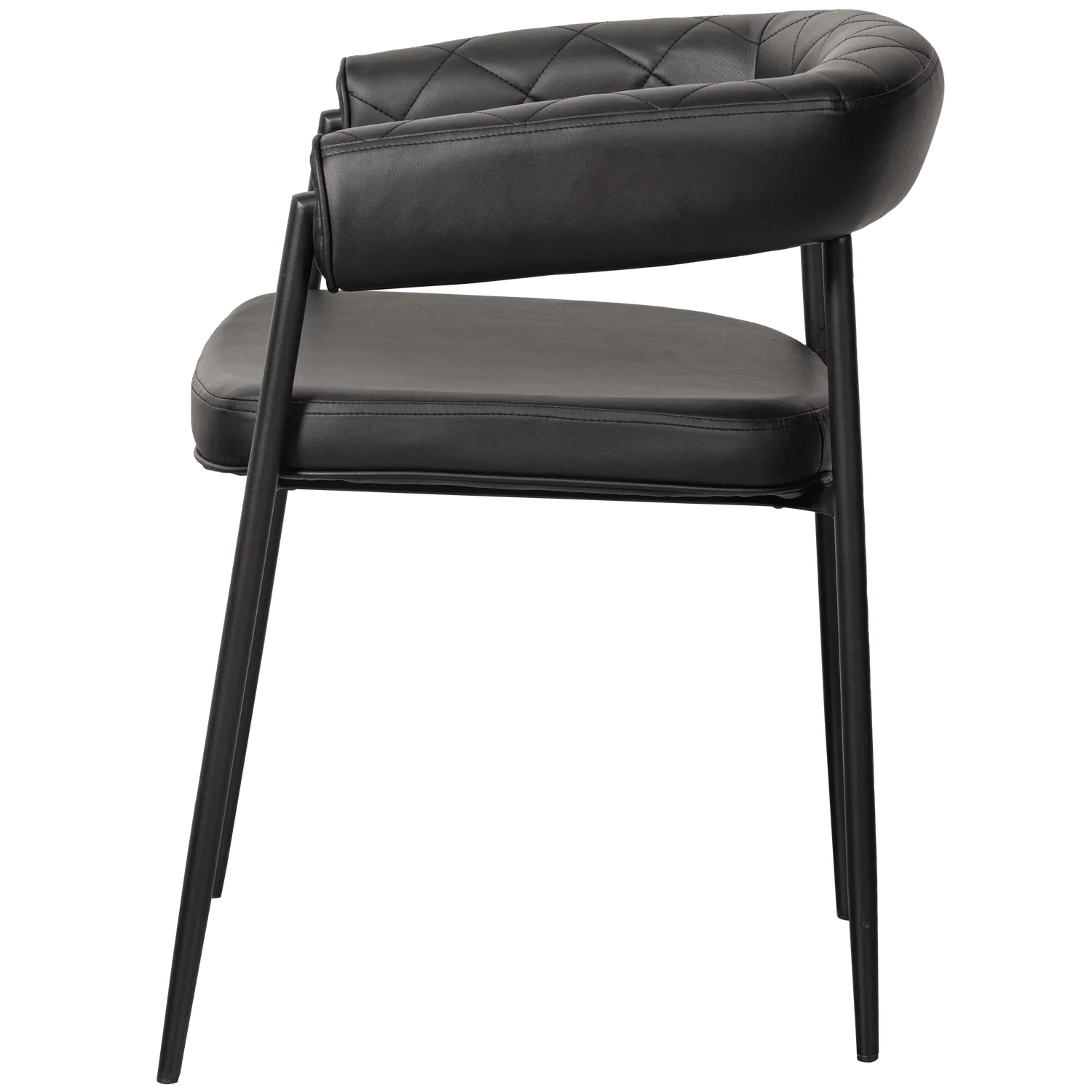 SEV DINING CHAIR ARTIFICIAL LEATHER BLACK - PARIS14A.RO