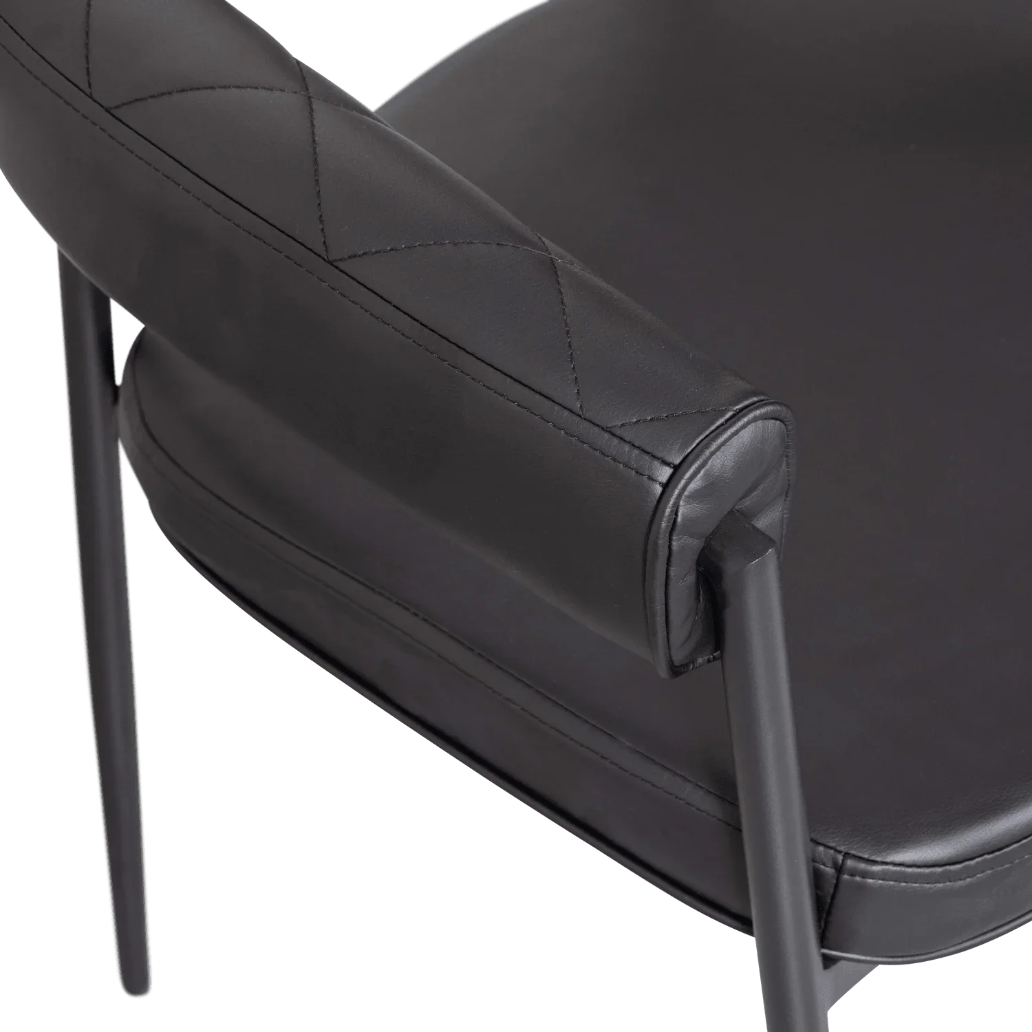 SEV DINING CHAIR ARTIFICIAL LEATHER BLACK - PARIS14A.RO