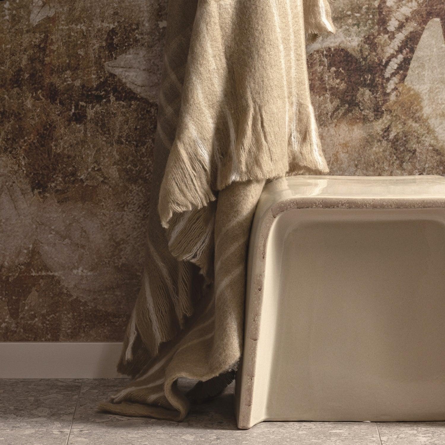 SHOAL SIDE TABLE CERAMIC CREAM - PARIS14A.RO