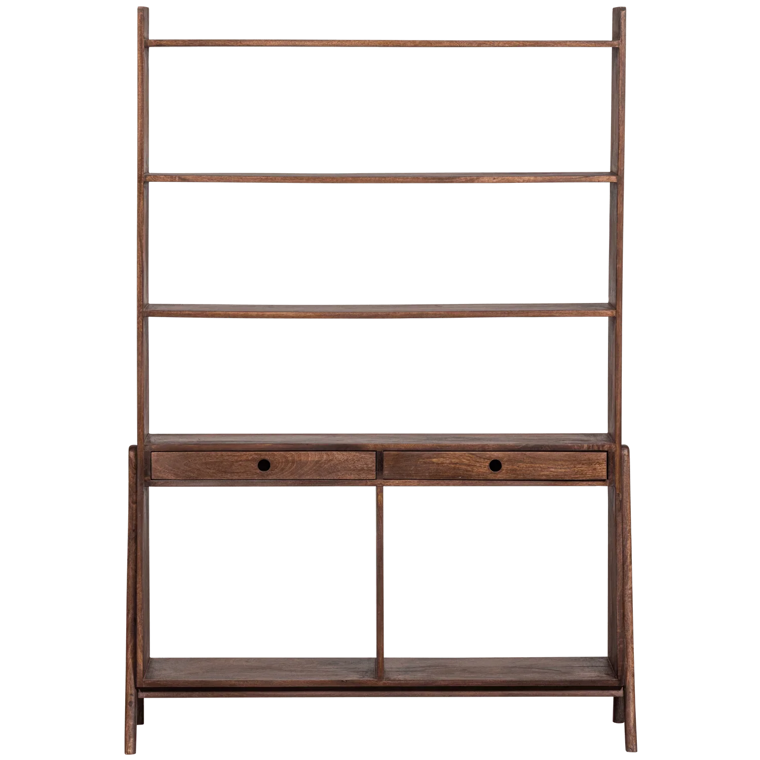 SIVIAN OPEN CABINET WITH 2 DRAWERS MANGO WOOD WALNUT - PARIS14A.RO