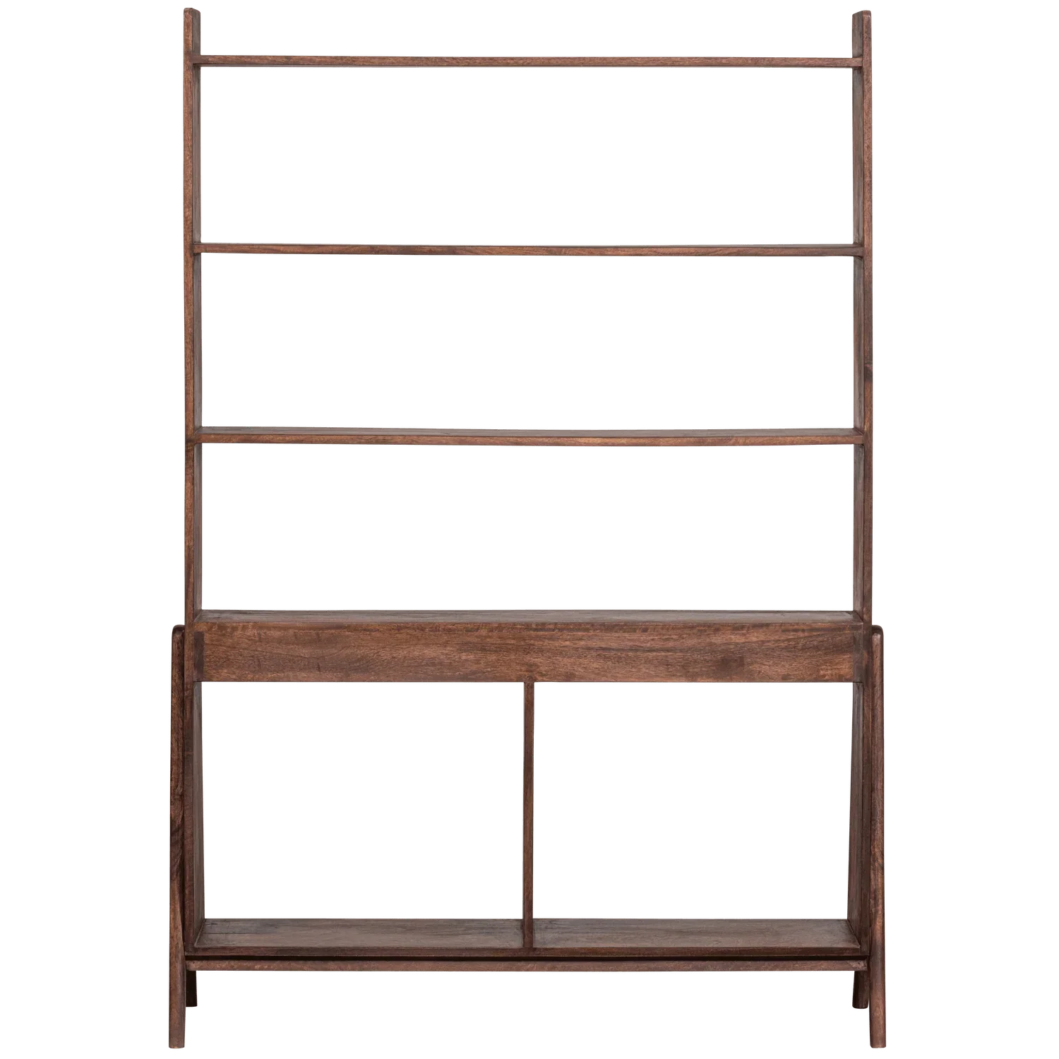 SIVIAN OPEN CABINET WITH 2 DRAWERS MANGO WOOD WALNUT - PARIS14A.RO