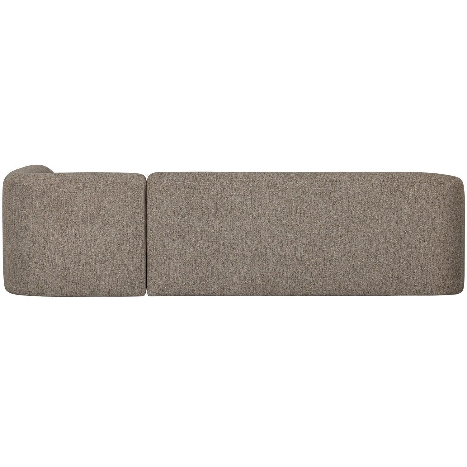 SLOPING CORNER SOFA RIGHT LIGHT BROWN MELANGE - PARIS14A.RO