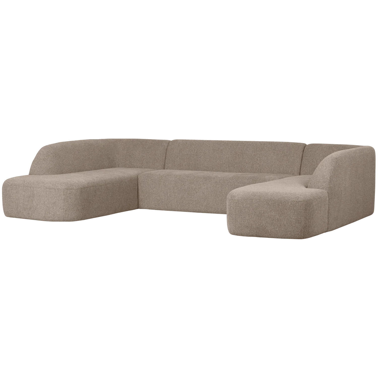 SLOPING U-SHAPE SOFA NATURAL MELANGE - PARIS14A.RO