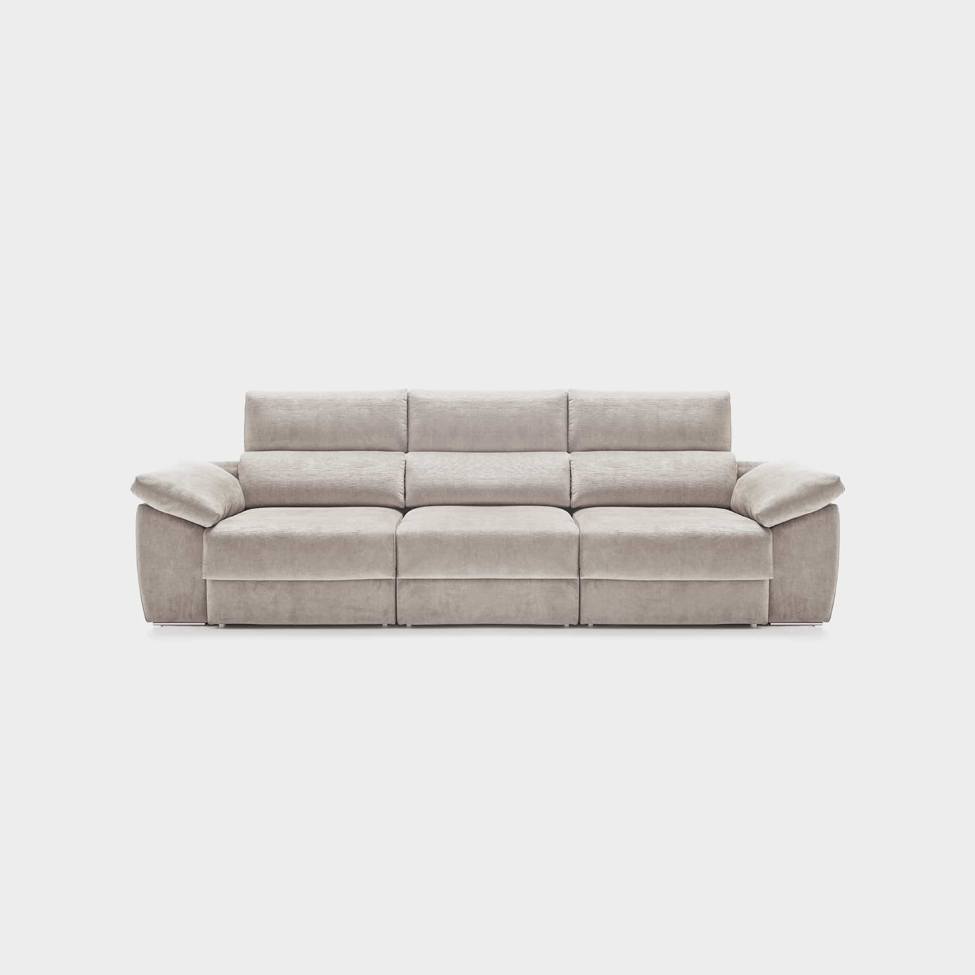 ACOMODEL canapea extensibilă cu colțar Tayla | textil | Bej | 293x104x159 cm