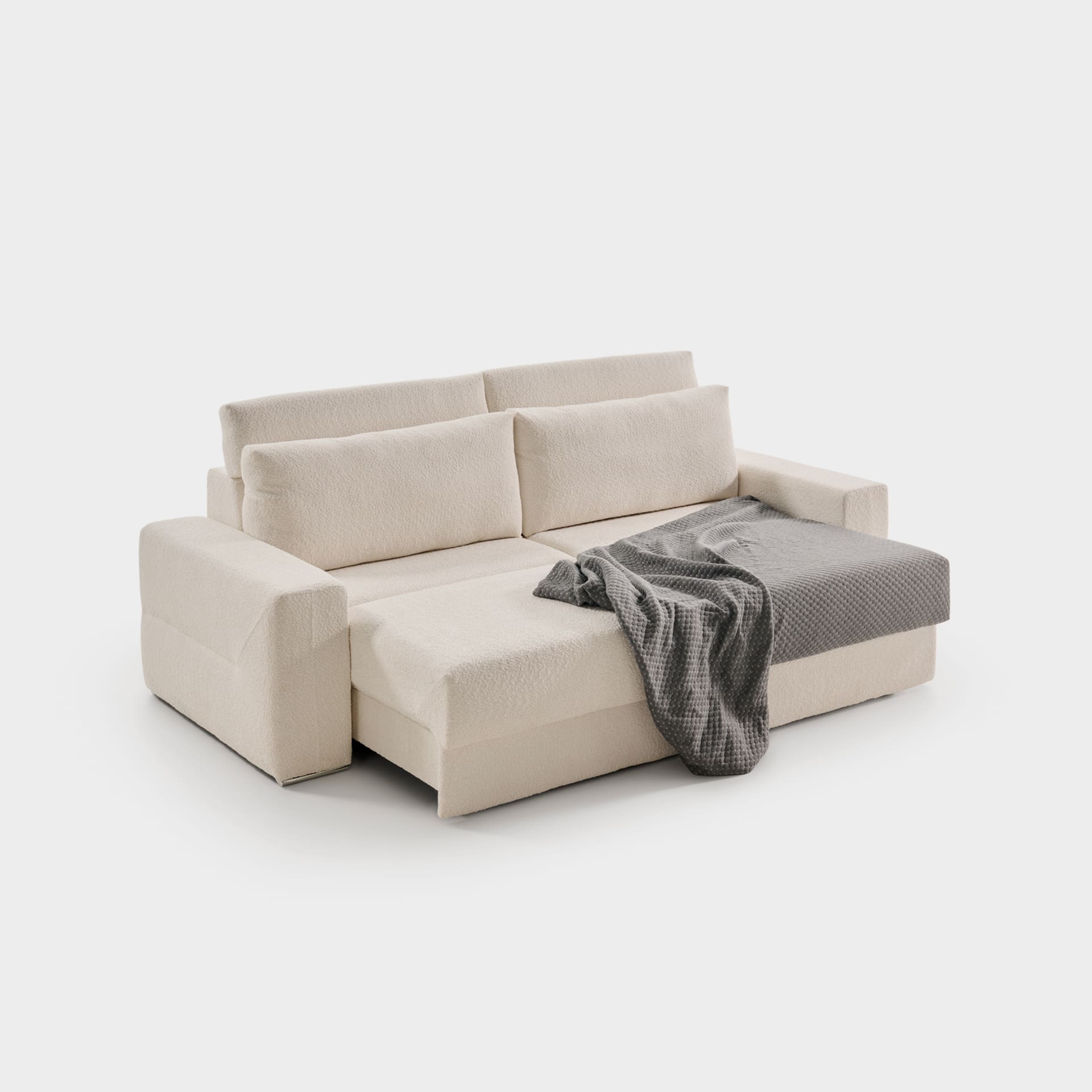 ACOMODEL canapea extensibilă Ares | textil | Bej | 254x107x159 cm