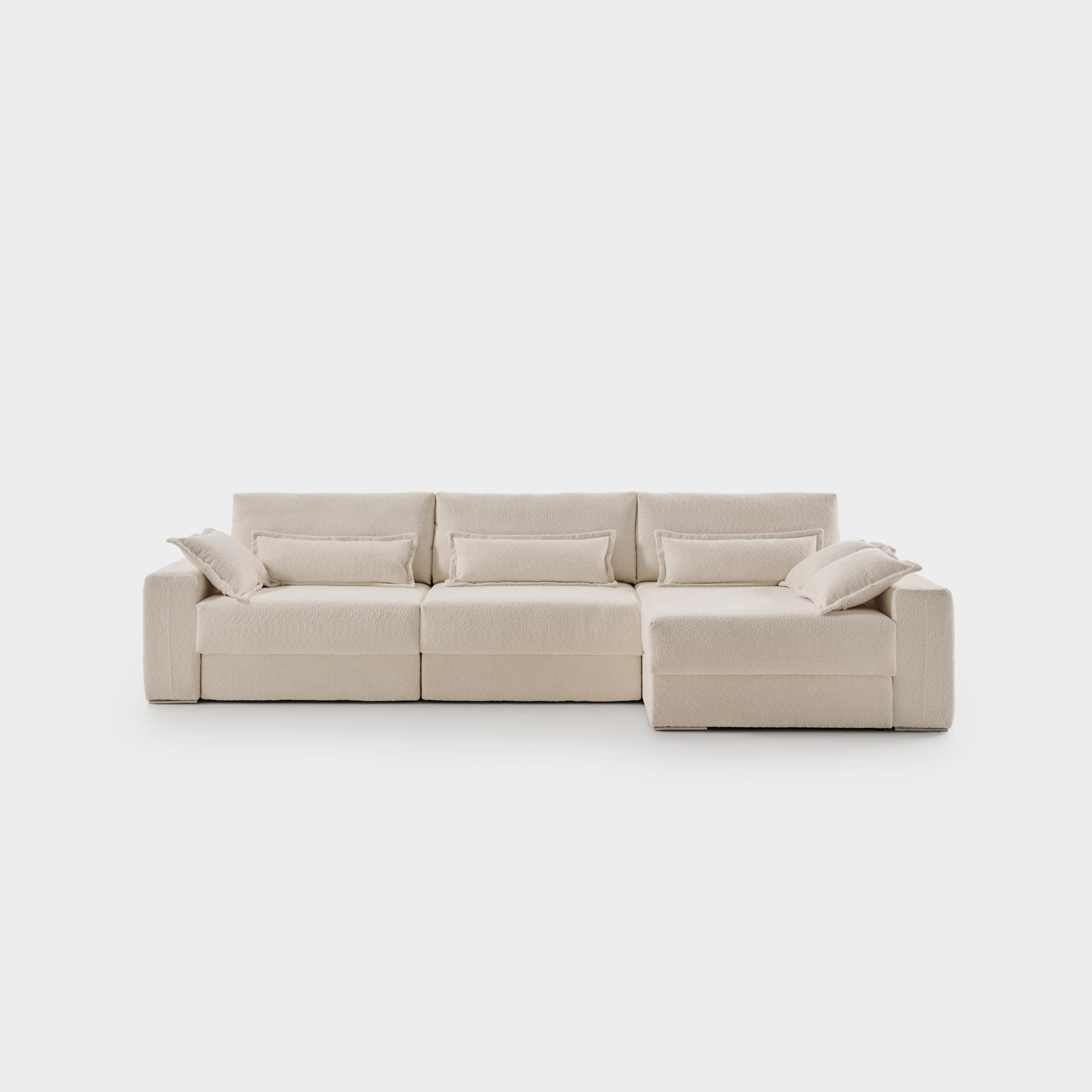 ACOMODEL canapea extensibilă Ares | textil | Bej | 254x107x159 cm