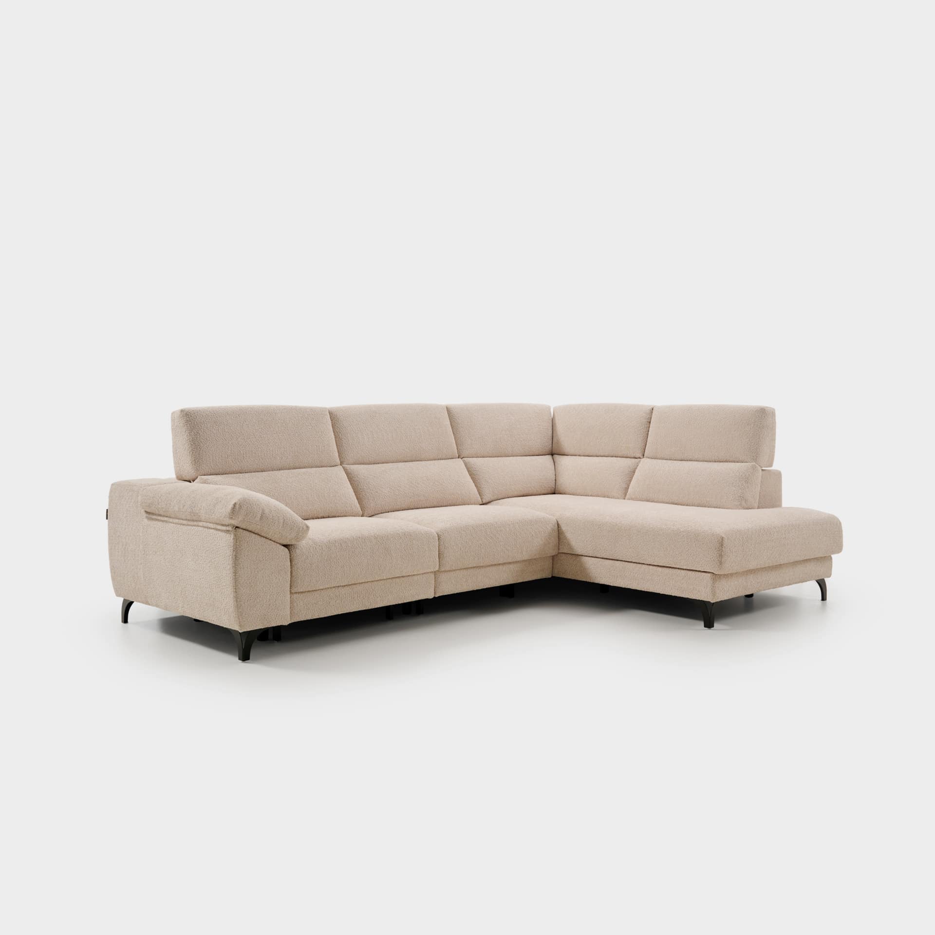 ACOMODEL canapea extensibilă cu colțar Avalon | textil | Bej | 296x104x159 cm