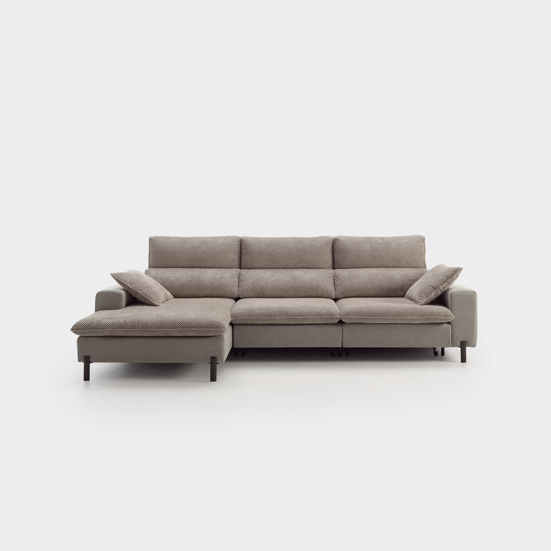 ACOMODEL canapea extensibilă cu colțar Cora | textil | Bej | 280x104x159 cm