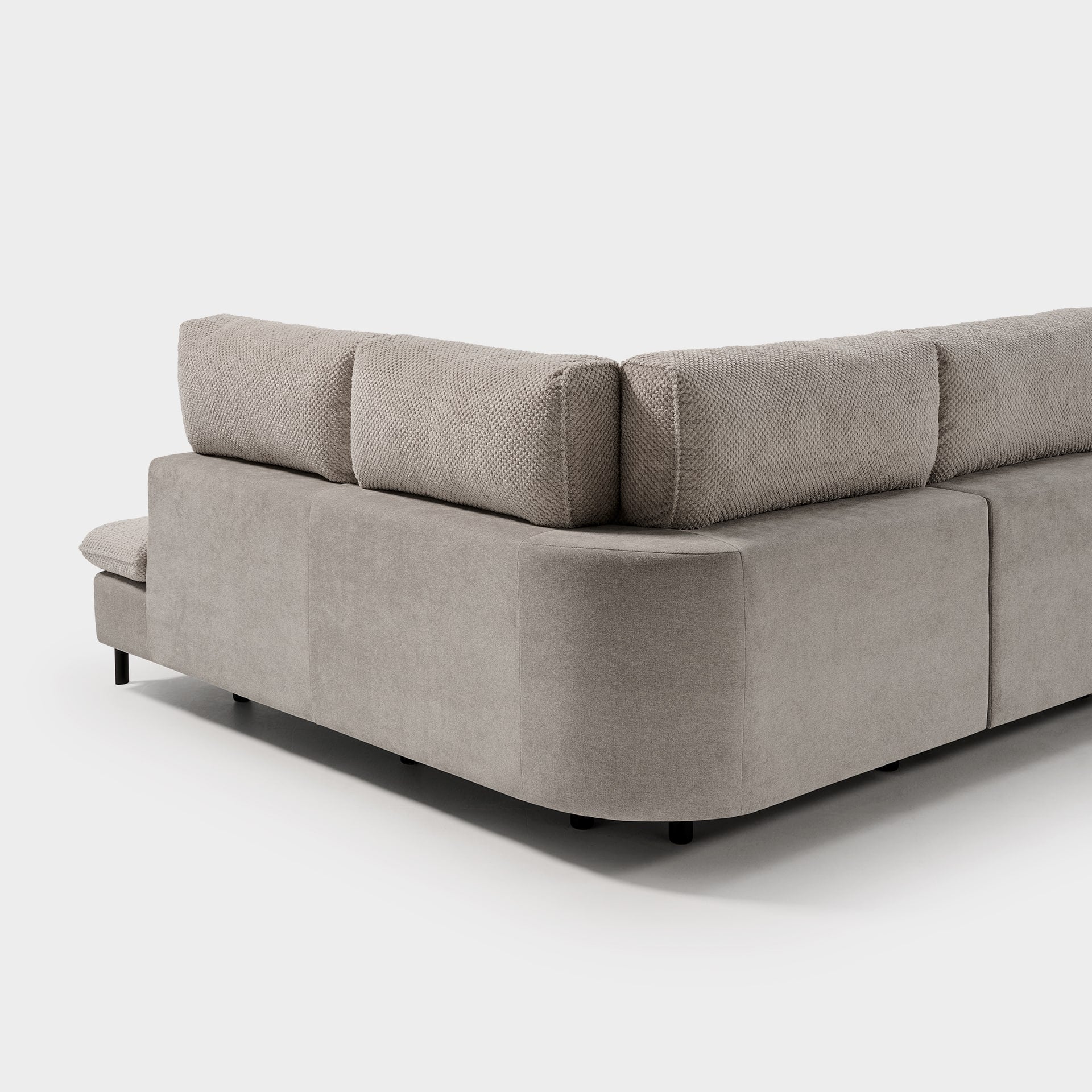 ACOMODEL canapea extensibilă cu colțar Cora | textil | Bej | 280x104x159 cm
