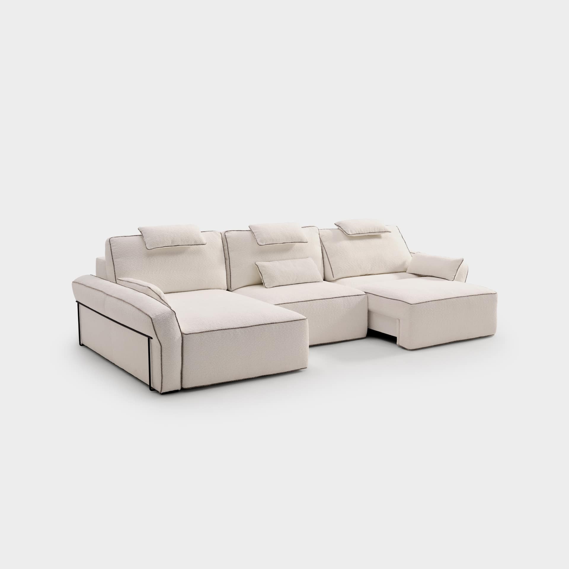 ACOMODEL canapea extensibilă Randi | textil | Bej | 250x104x159 cm