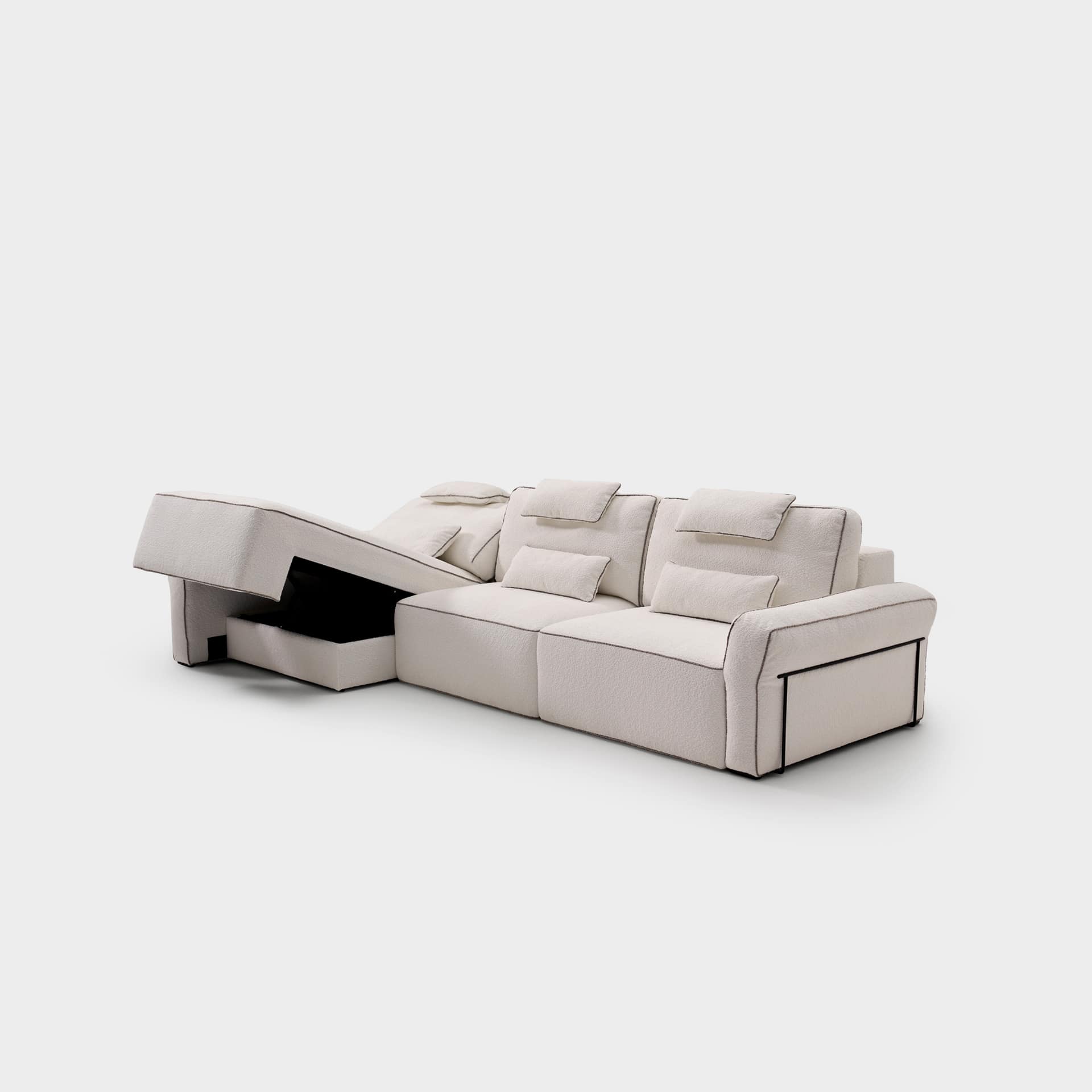 ACOMODEL canapea extensibilă Randi | textil | Bej | 250x104x159 cm