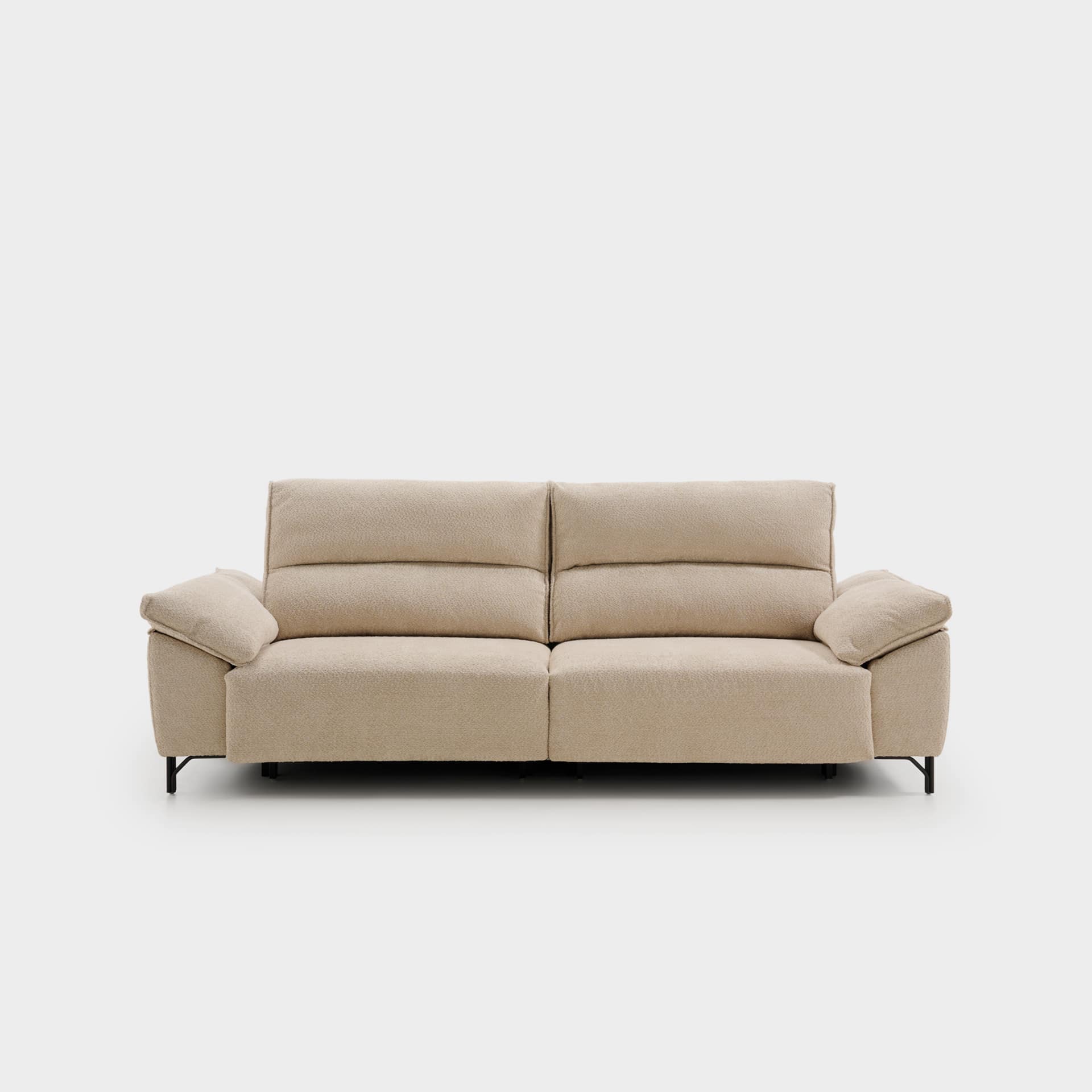 ACOMODEL canapea extensibilă cu colțar Sandro | textil | Bej | 297x104x159 cm