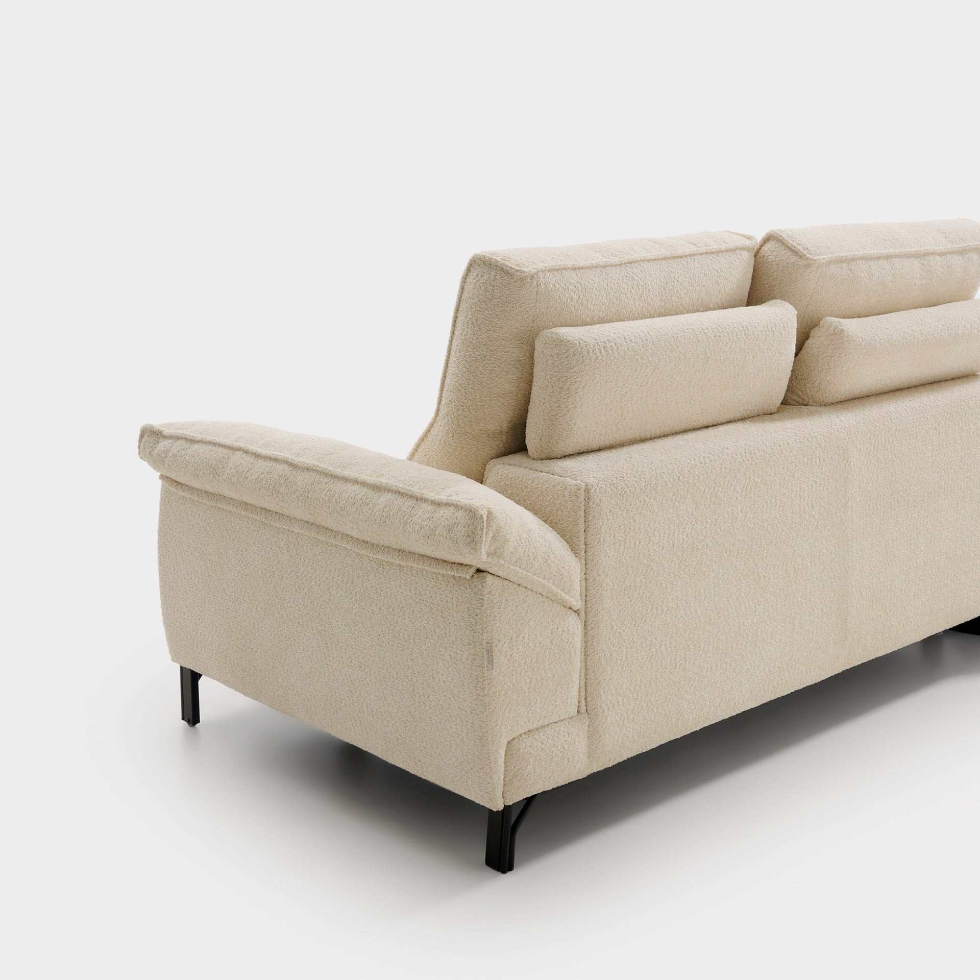 ACOMODEL canapea extensibilă cu colțar Sandro | textil | Bej | 297x104x159 cm