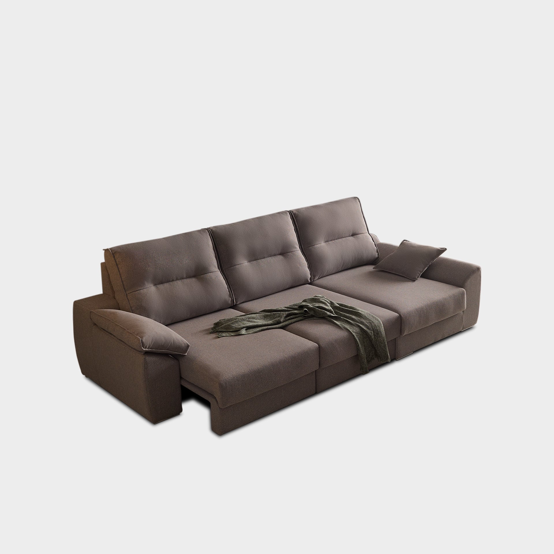ACOMODEL canapea extensibilă cu colțar Dean | textil | Bej | 295x104x159 cm