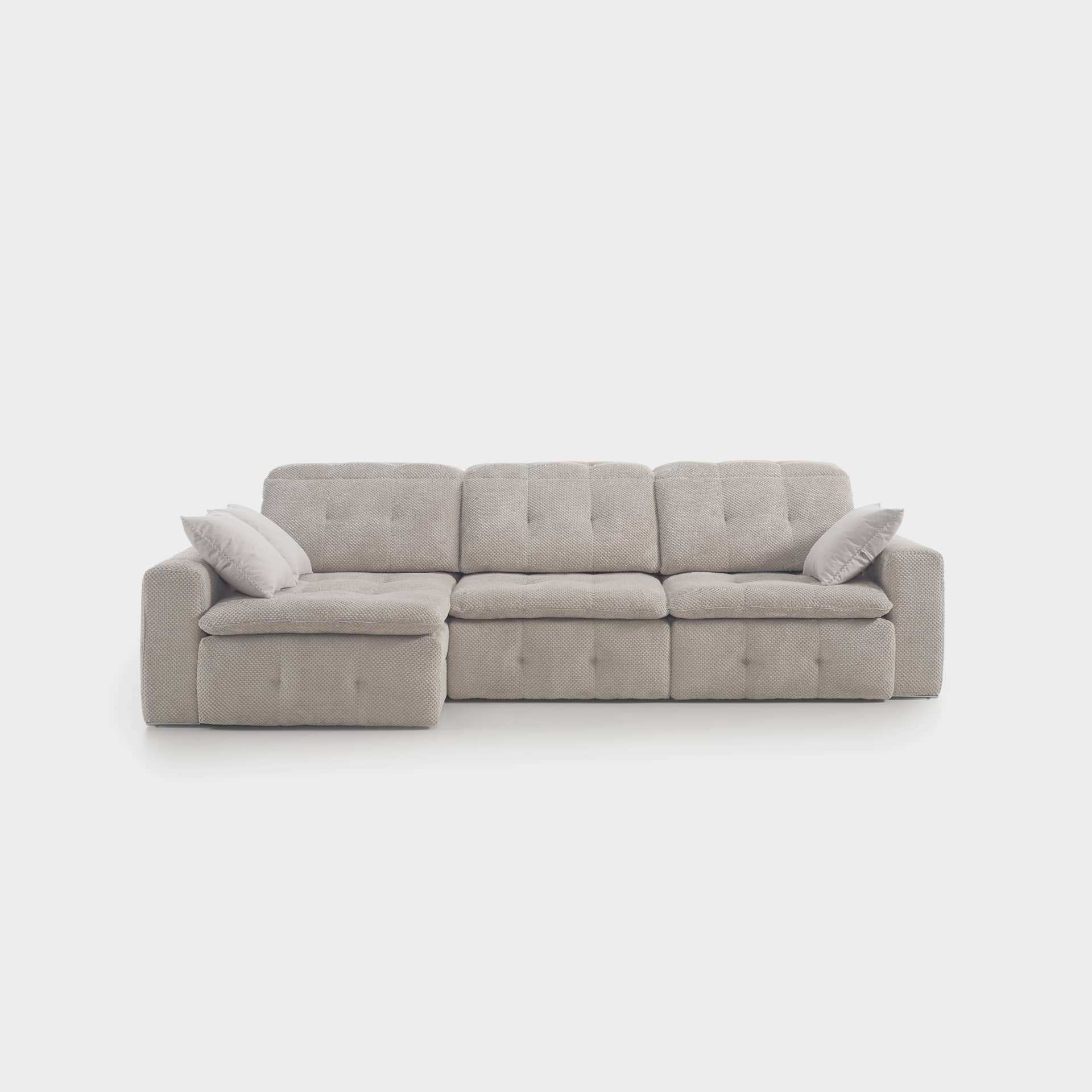 ACOMODEL canapea extensibilă cu colțar Azores | textil | Bej | 297x104x159 cm