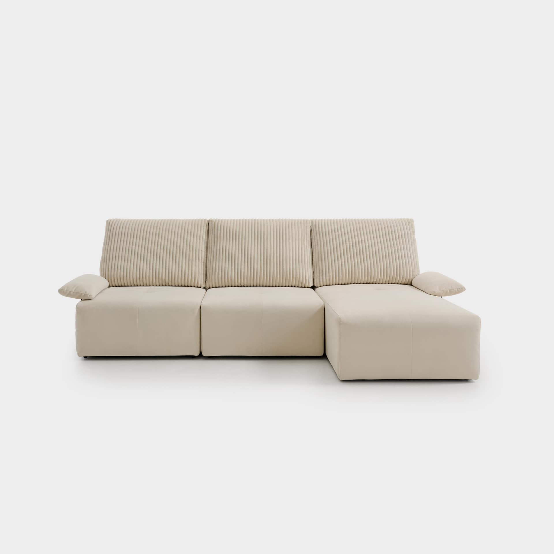 ACOMODEL canapea extensibilă cu colțar Ankor | textil | Bej | 302x104x159 cm